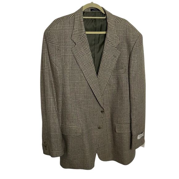 Alexander Lloyd Natural Exchange Silk Treed Blazer Big & Tall 50L Clark - Picture 1 of 12